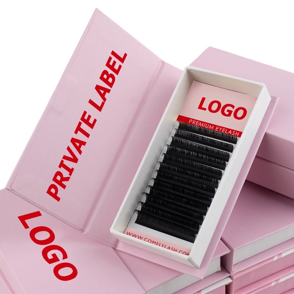 Private logo lashbox customization label eyelash extension package creat your own lash brand factory vendor - Image 2